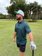 Power Fade Green Golf Polo Shirt