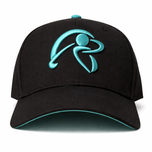 Swing Man Black/Teal Golf Hat