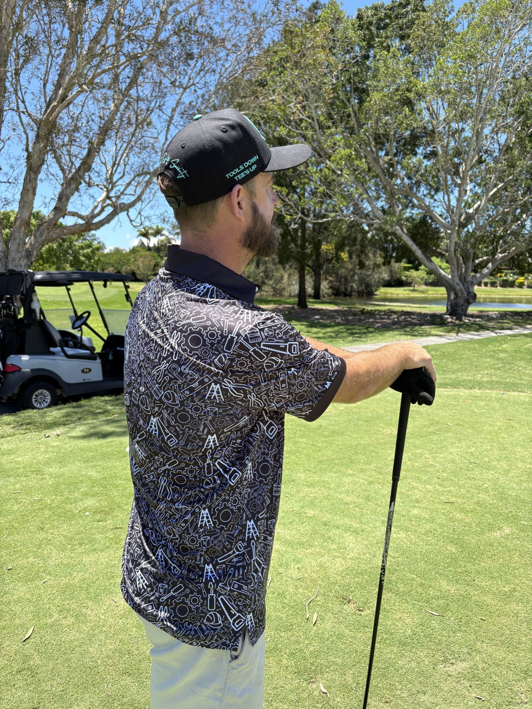 On the Tools Black Golf Polo Shirt