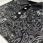On the Tools Black Golf Polo Shirt