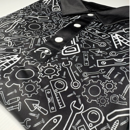 On the Tools Black Golf Polo Shirt