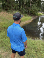 Piped It Blue Golf Polo Shirt