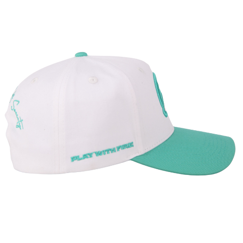 Swing Man White/Teal Golf Hat