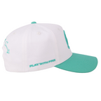 Swing Man White/Teal Golf Hat
