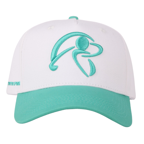 Swing Man White/Teal Golf Hat